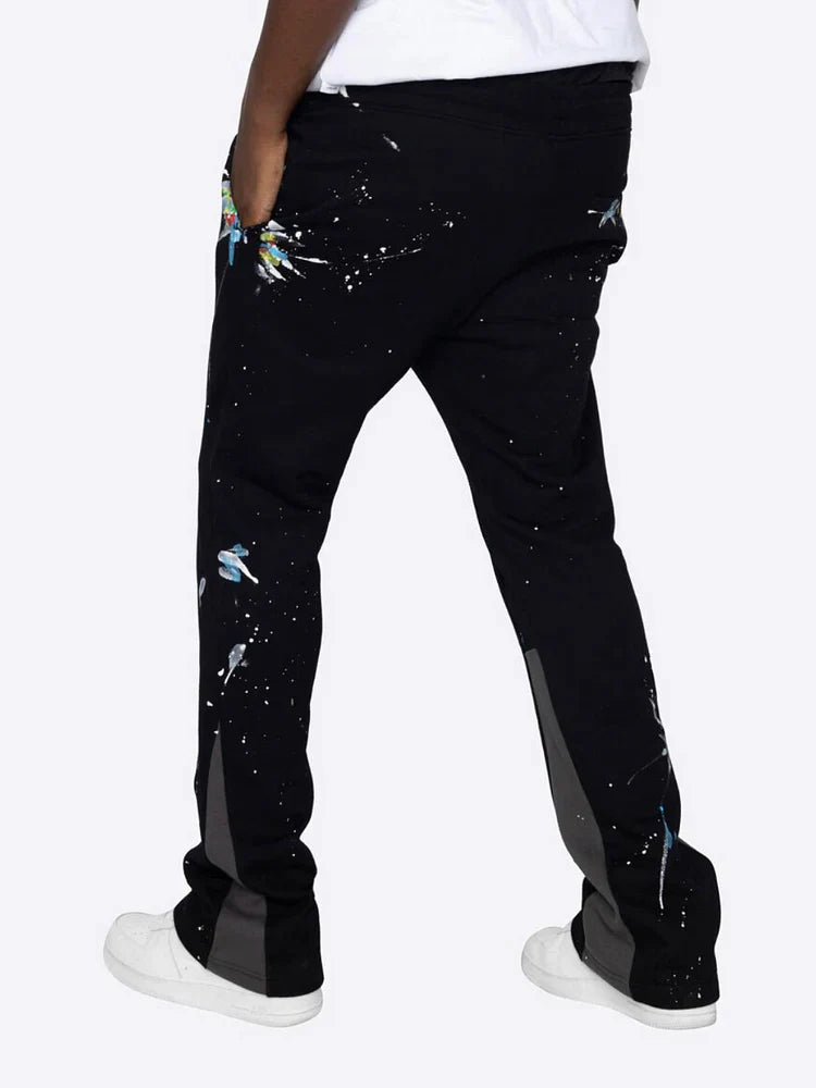 Cédric Farbspritzer Flare Sweatpants