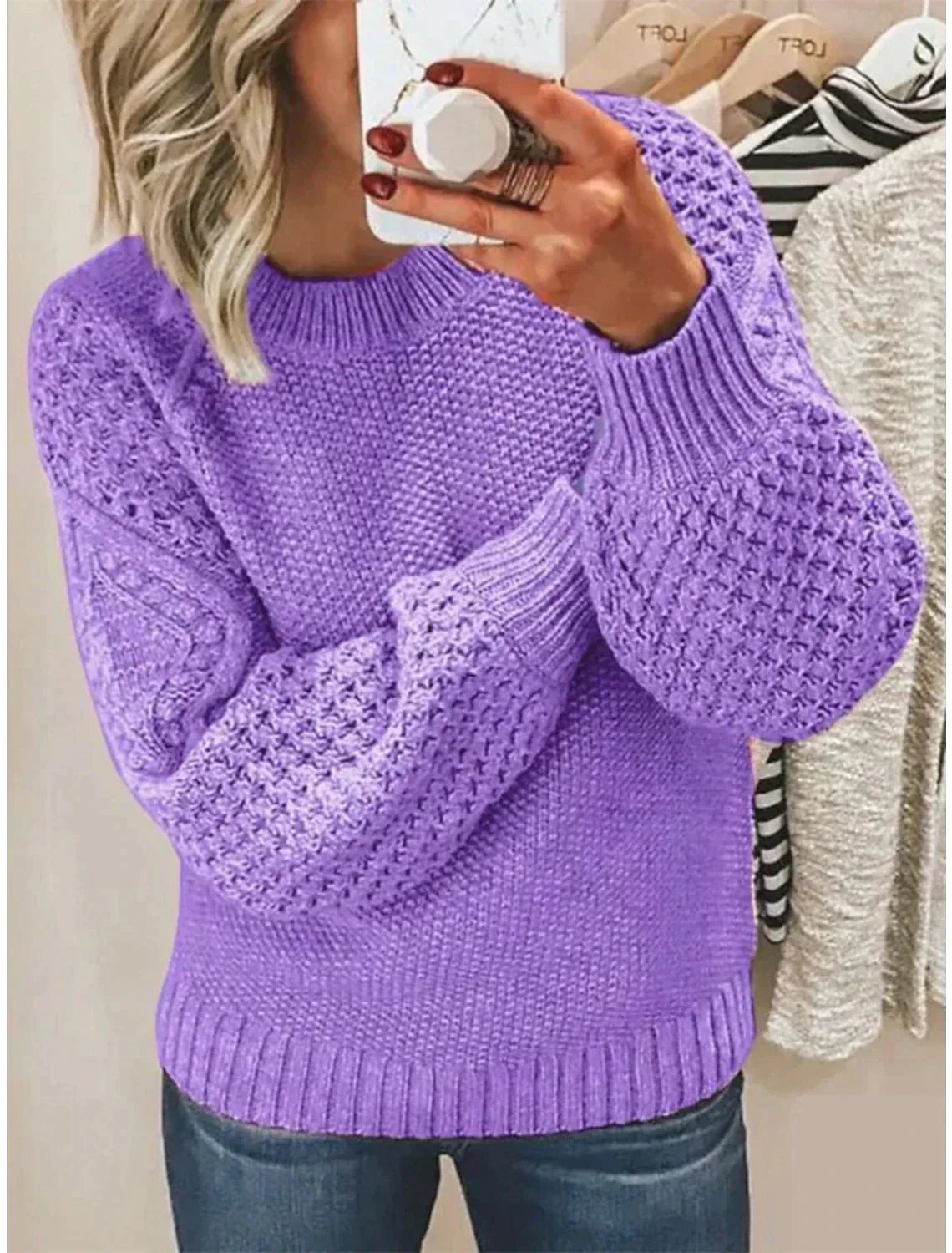 Lyla Gemütlicher Schicker Ripp-Pullover