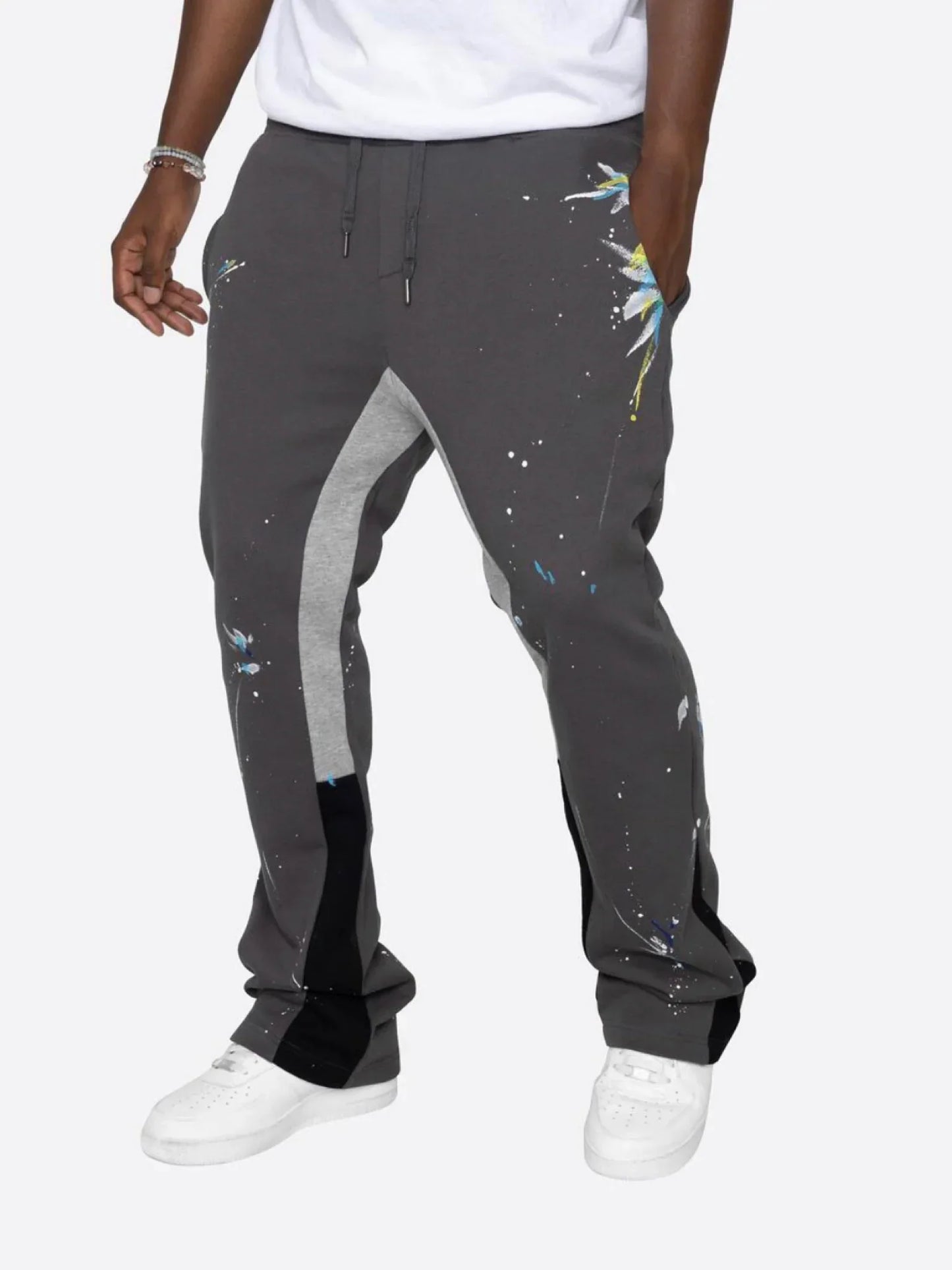 Cédric Farbspritzer Flare Sweatpants