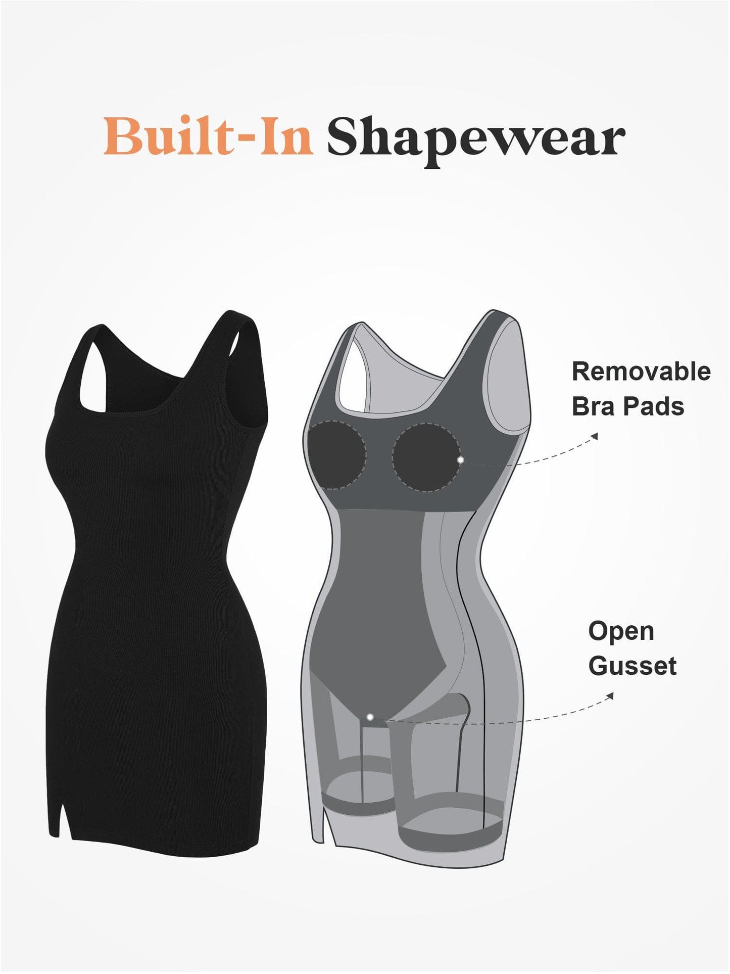 ShapeWear Silhouette Enhancer Mini Lounge Kleid