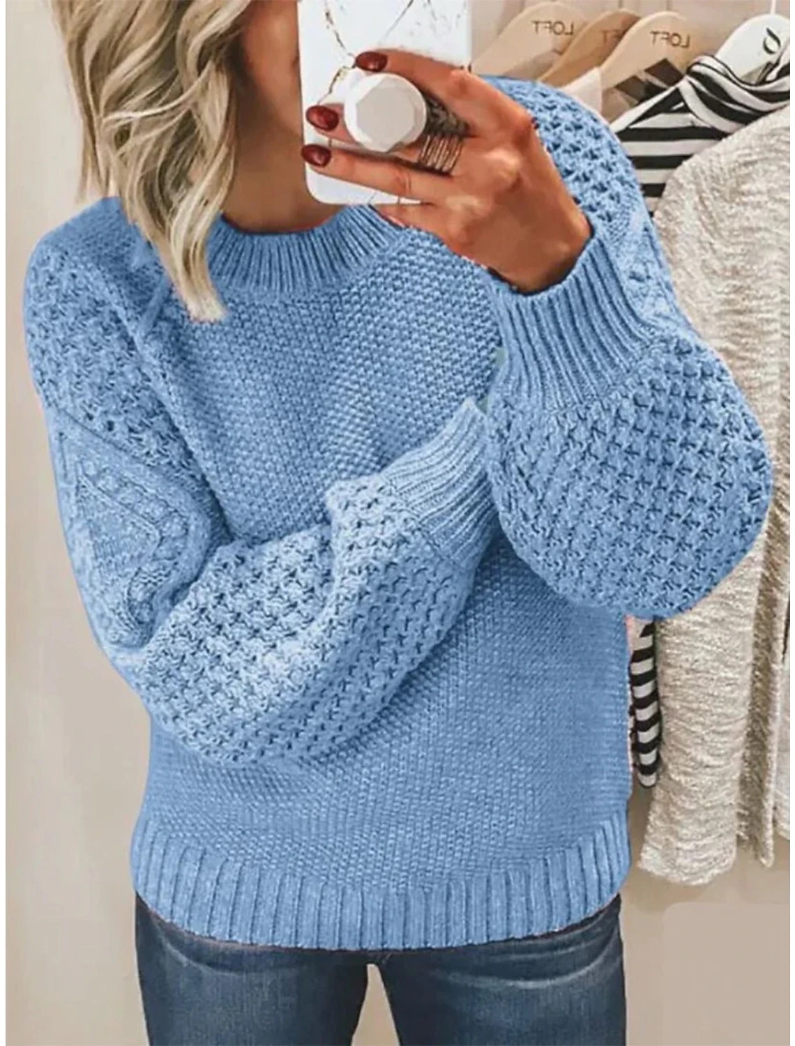 Lyla Gemütlicher Schicker Ripp-Pullover