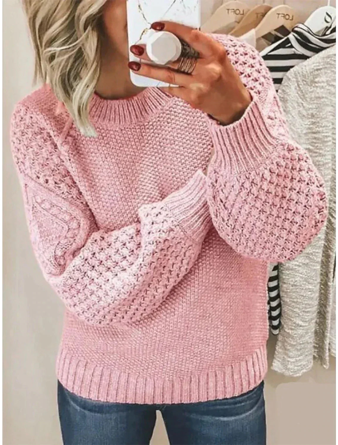 Lyla Gemütlicher Schicker Ripp-Pullover